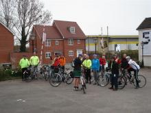 Group of riders about to set off